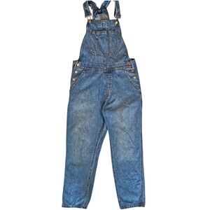 GAP Denim Slouchy Overalls Medium Wash Pasadena 100% Cotton Size S